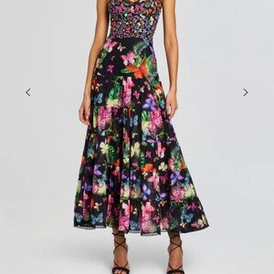 Charo Ruiz Black Floral Maxi Dress- New w/o tags